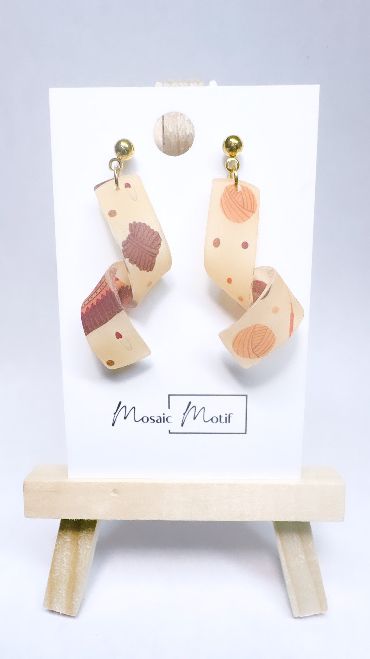 Spiral dangle earrings (Autumn vibe)
