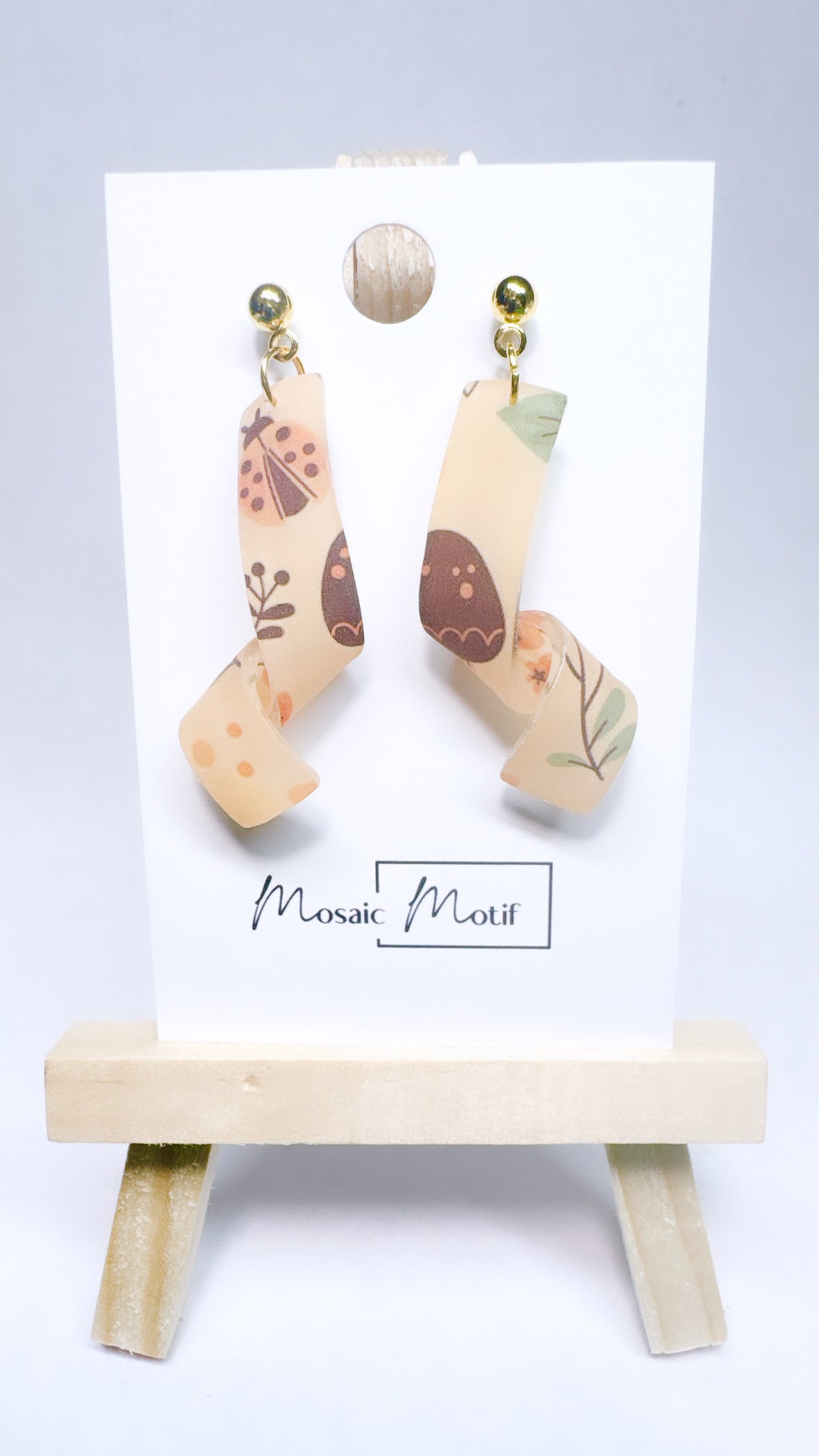 Spiral dangle earrings (Autumn vibe)