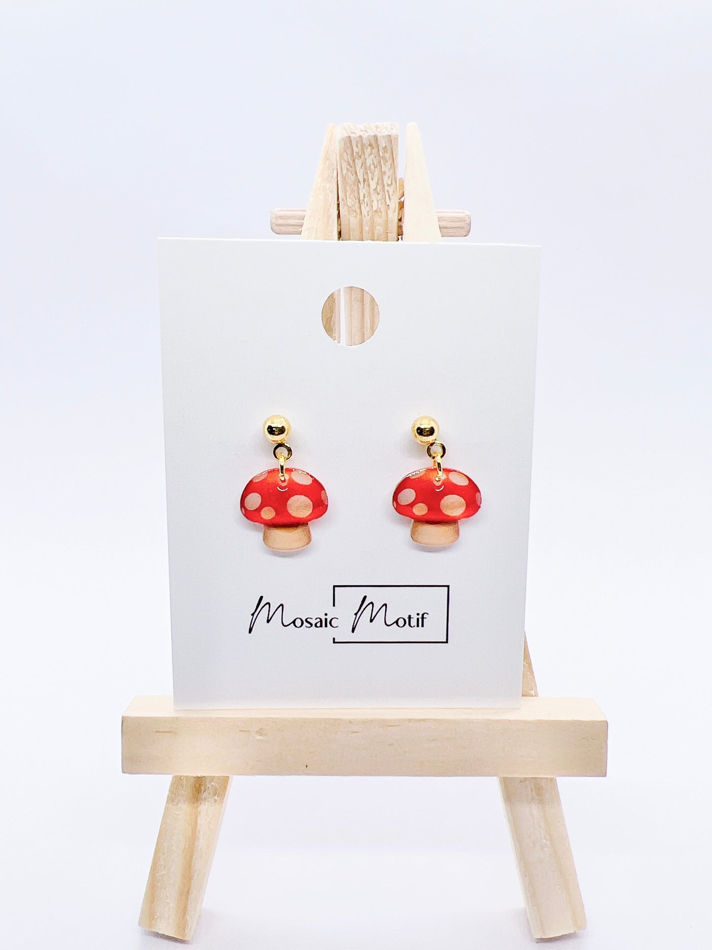 Breakfast earrings stud (toast, bacon, egg, mushroom, avocado)