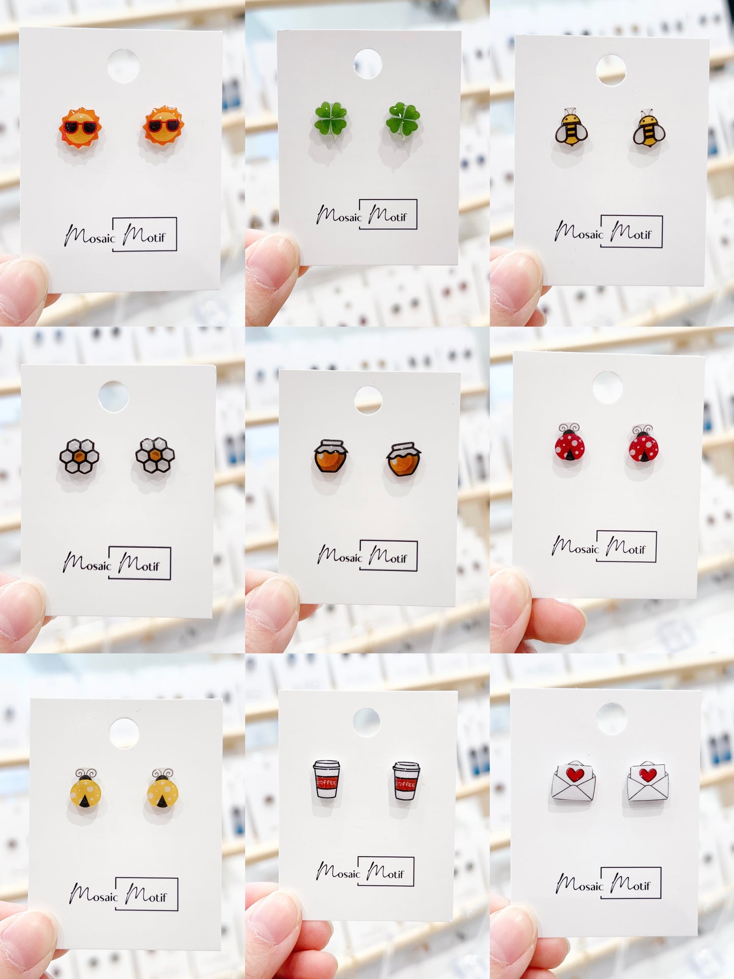 *Assorted earrings stud (9 variants)
