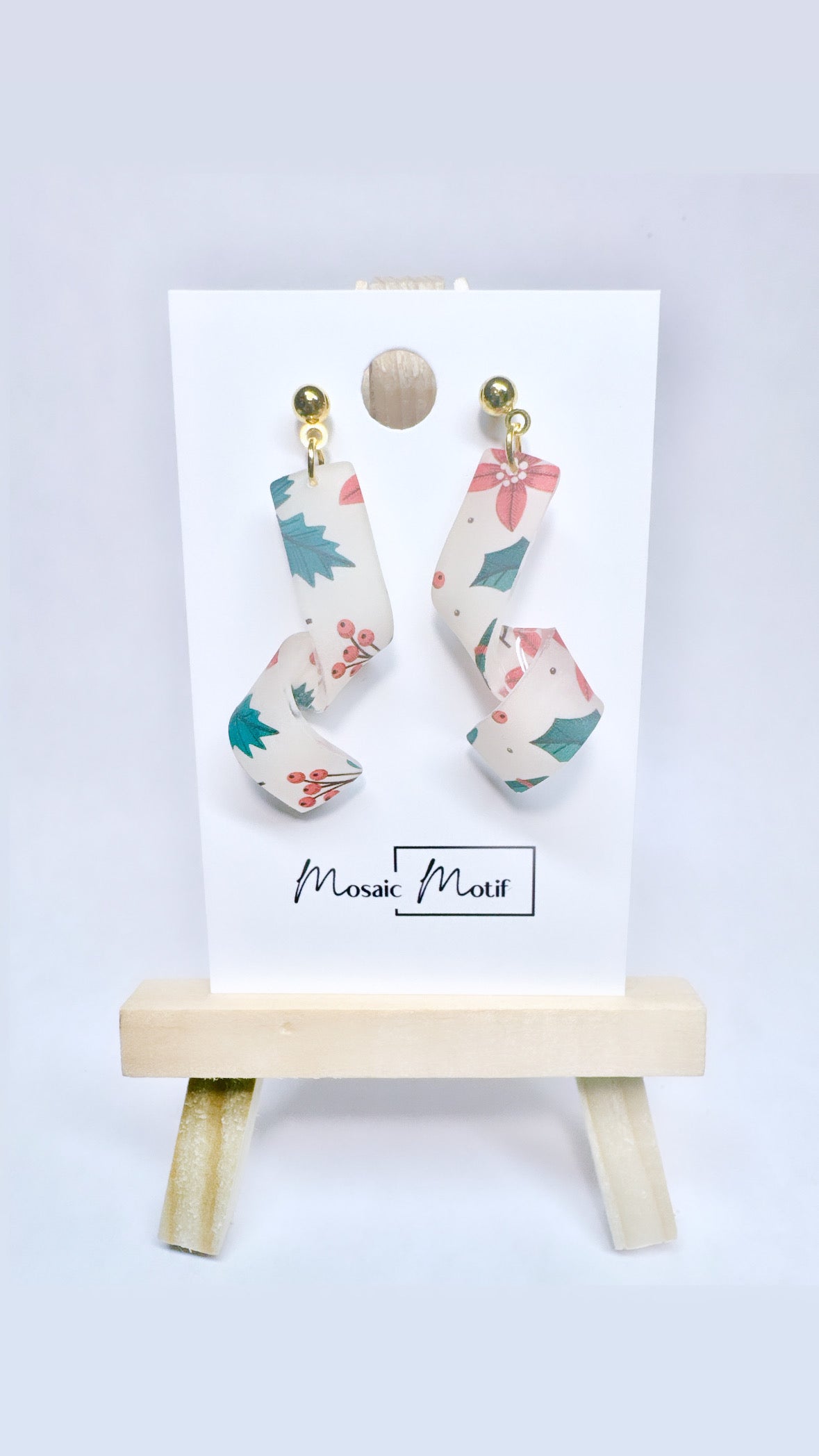 Spiral dangle earrings (Winter vibe)
