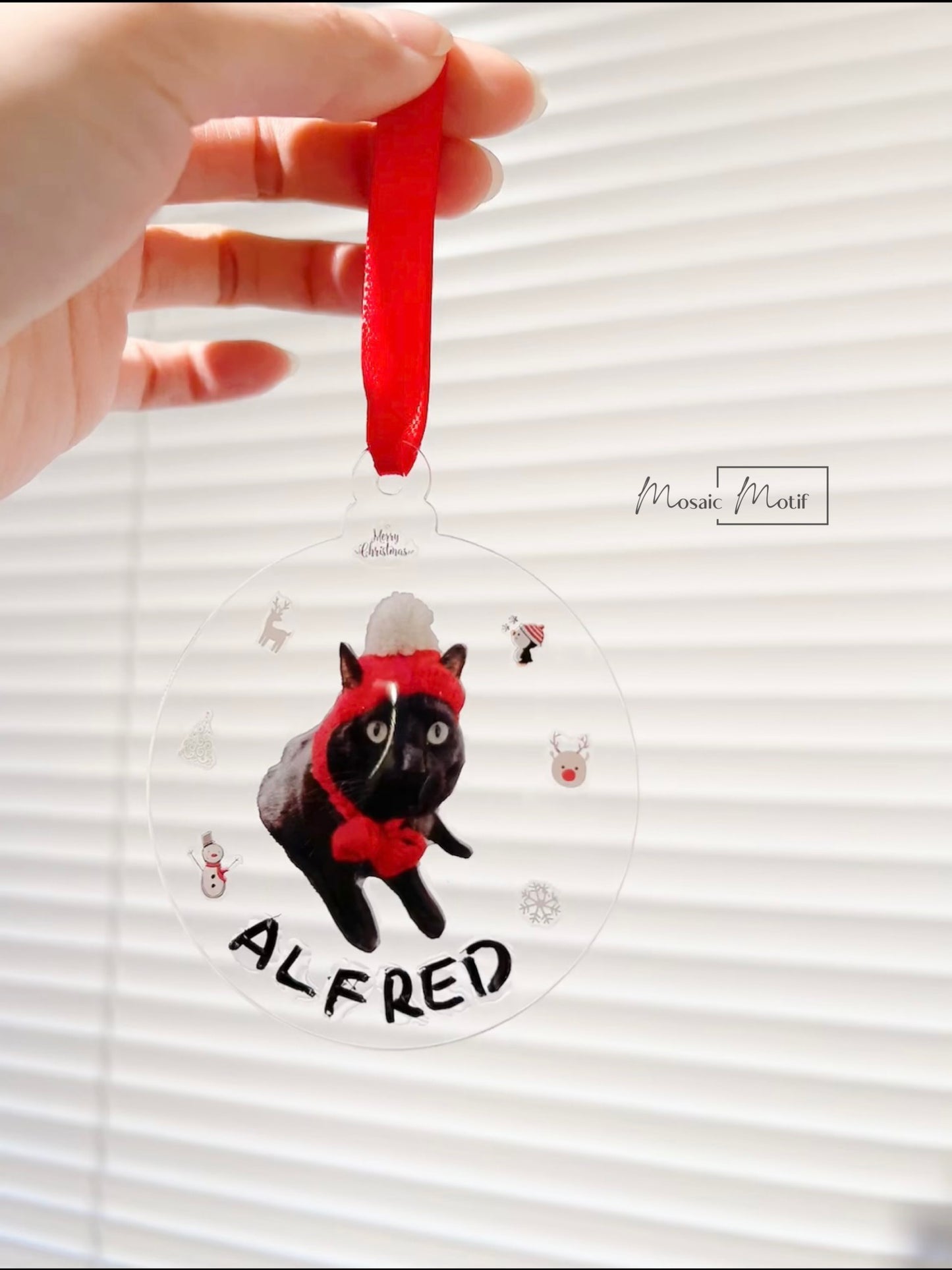 (🐾) Custom Pet Portrait Acrylic Ornament