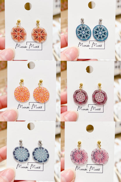 Kaleidoscope dangle earrings (multiple styles)