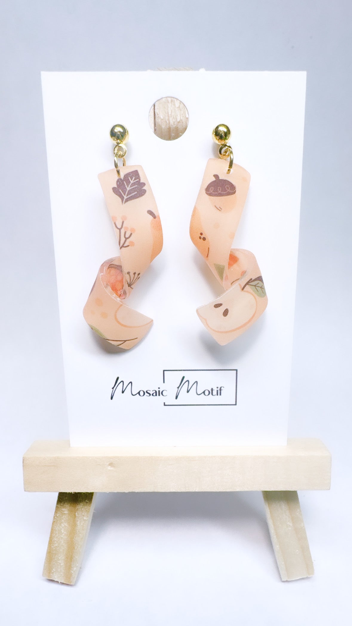 Spiral dangle earrings (Autumn vibe)
