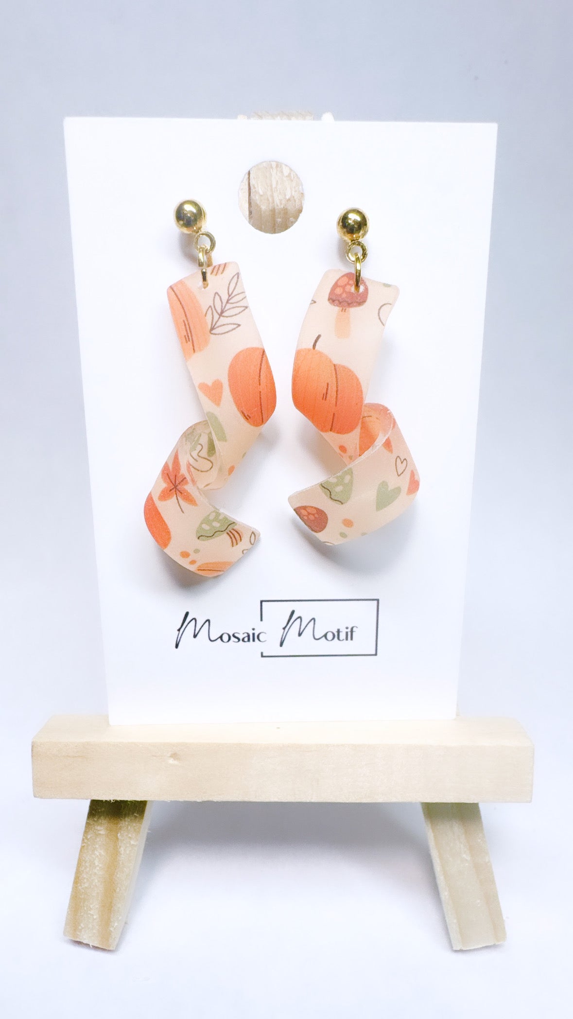 Spiral dangle earrings (Autumn vibe)