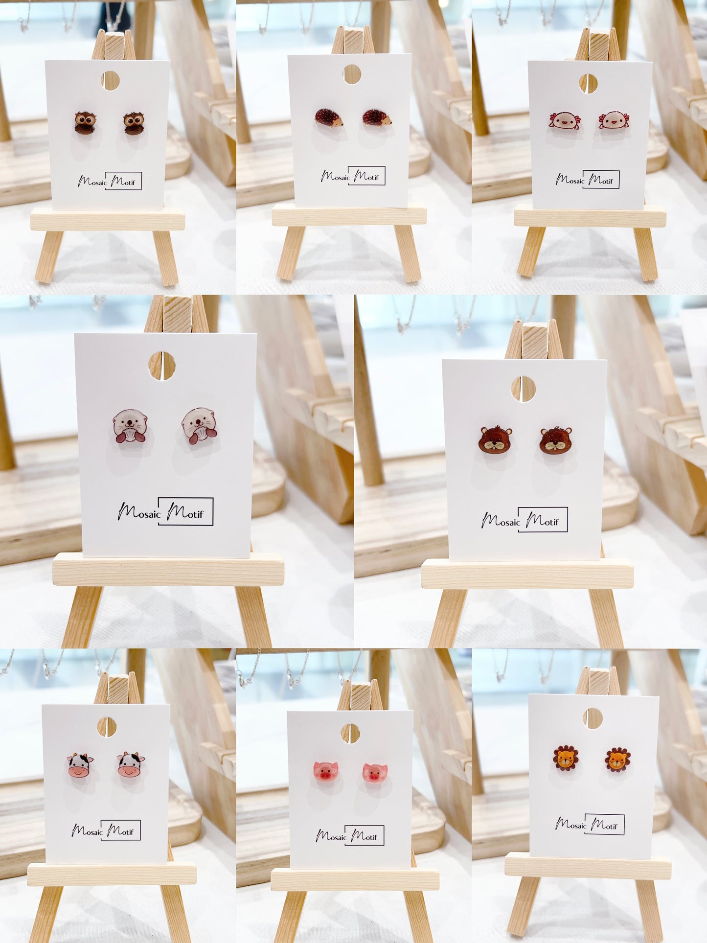 Animals earrings stud (30+ styles)