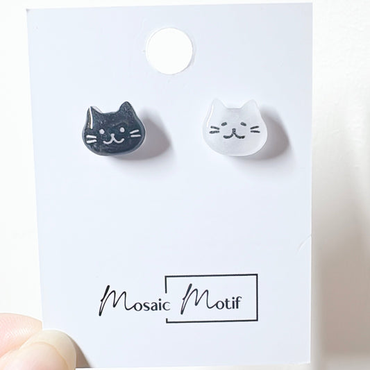 (🐾) Earrings stud - Cat earrings (multiple colour)