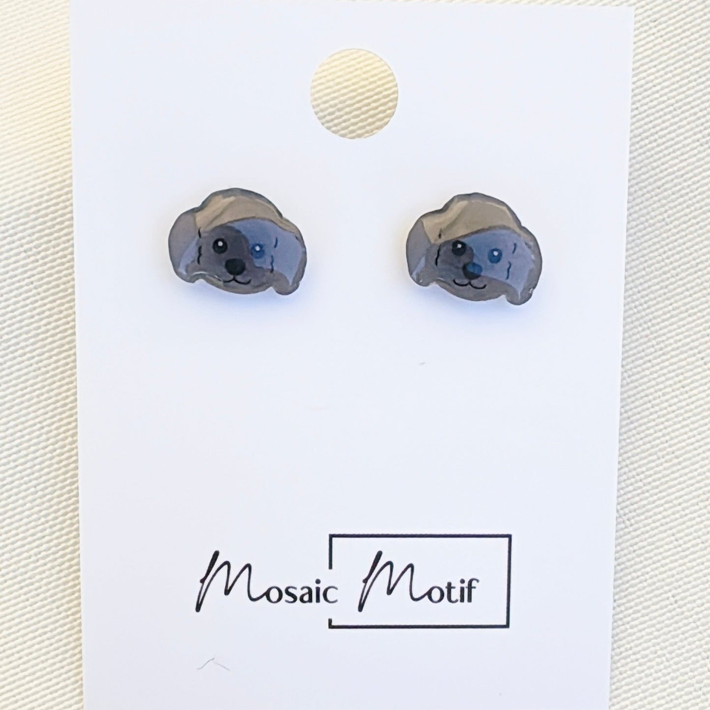 (🐾) Earrings stud - dog earrings (multiple colour)