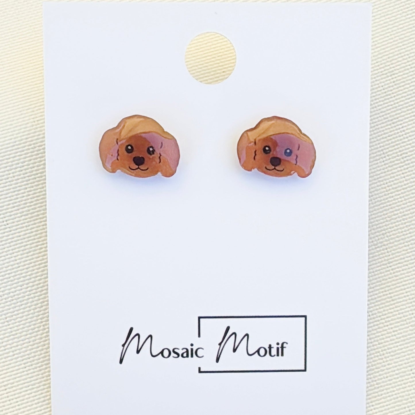 (🐾) Earrings stud - dog earrings (multiple colour)