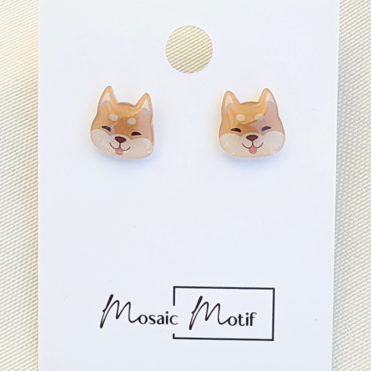 (🐾) Earrings stud - dog earrings (multiple colour)