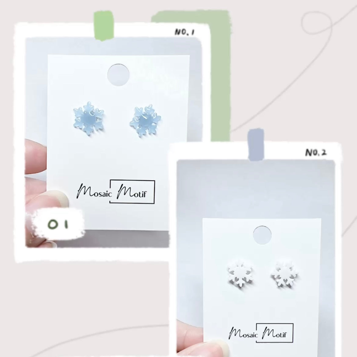 Xmas snowflake 2in1 dangle