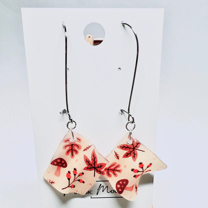 Handkerchief mini dangle earrings (Autumn vibe)