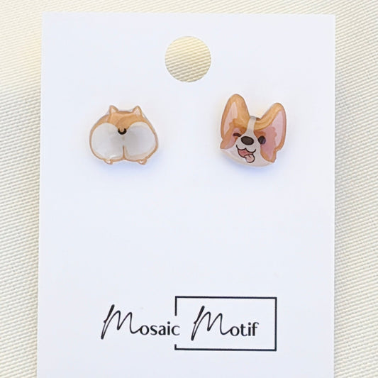 (🐾) Earrings stud - dog earrings (multiple style)