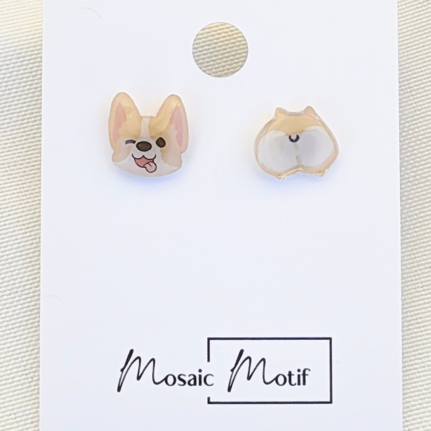 (🐾) Earrings stud - dog earrings (multiple colour)