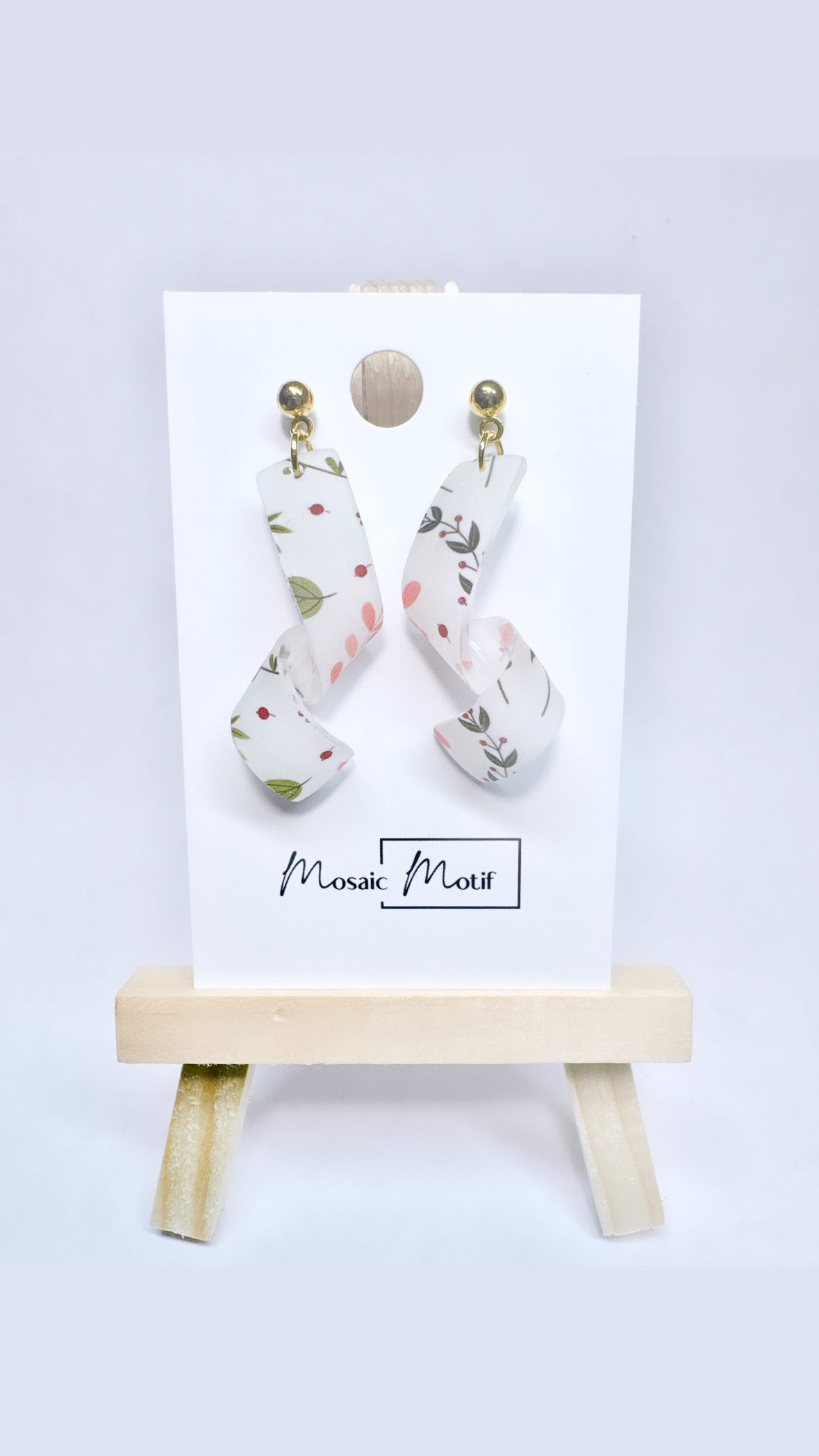 Spiral dangle earrings (Winter vibe)