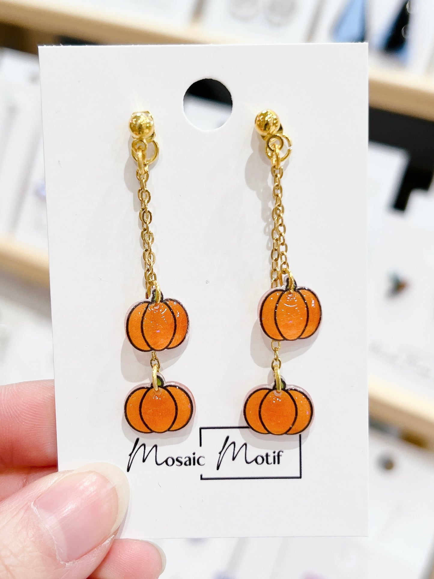 (🎃) Halloween dangle earrings (pumpkin, bat, spider)