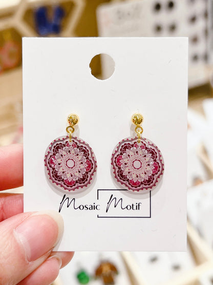 Kaleidoscope dangle earrings (multiple styles)