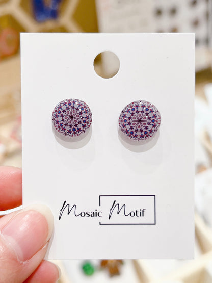 Kaleidoscope stud earrings (multiple styles)