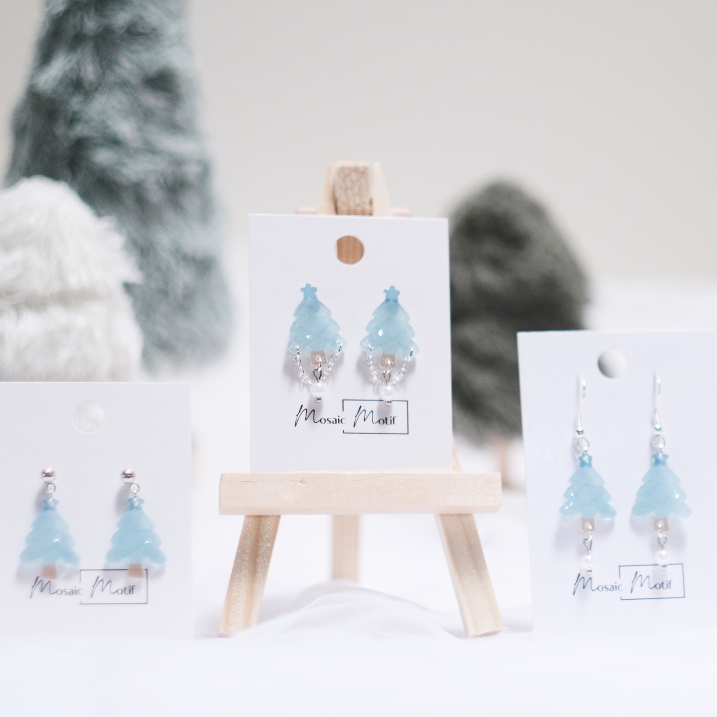 Xmas Tree earrings - chain