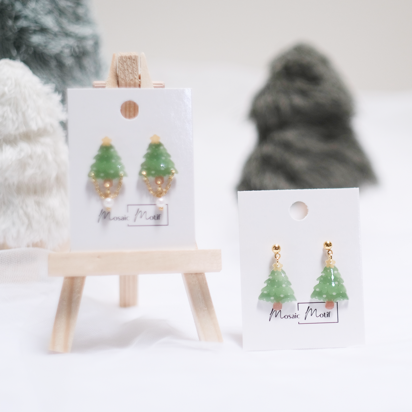Xmas Tree earrings - chain