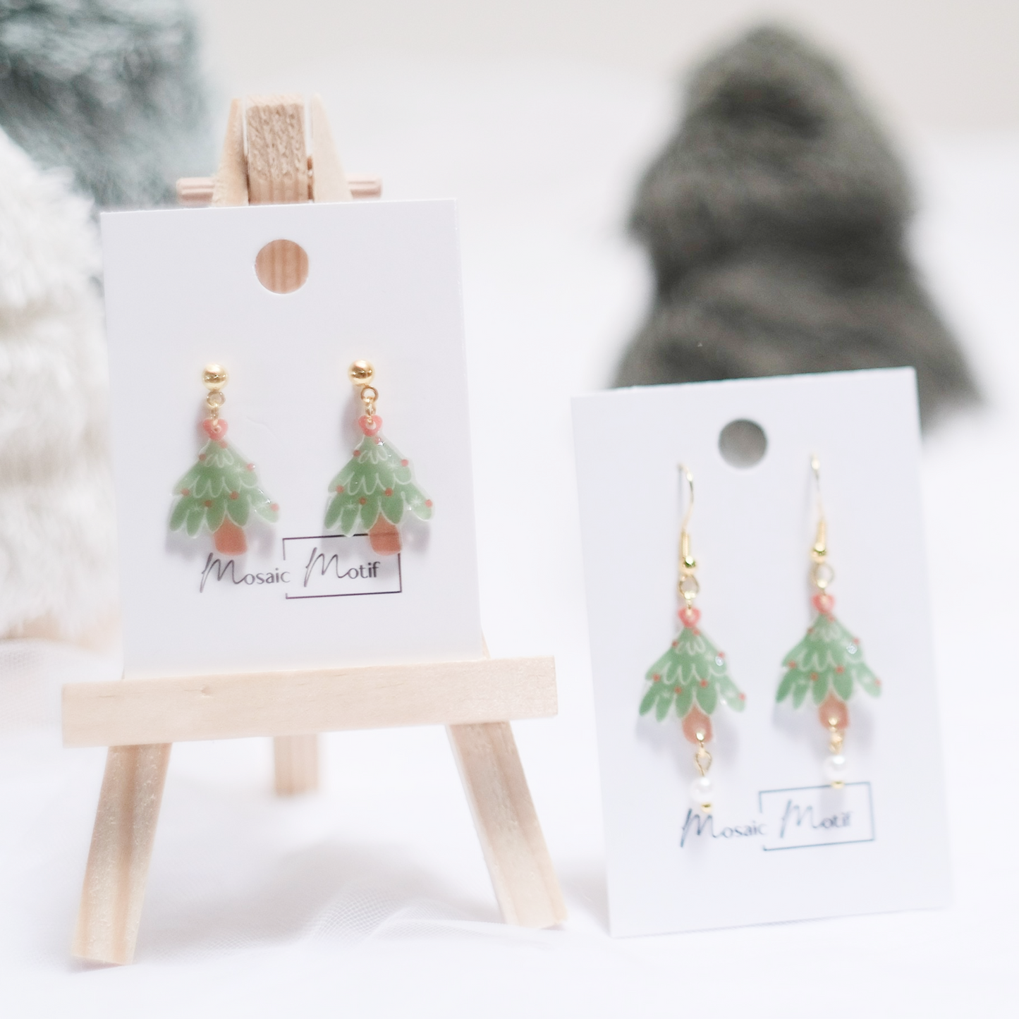 Xmas Tree earrings - chain