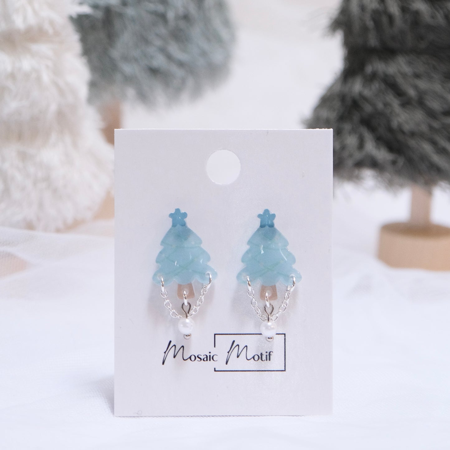 Xmas Tree earrings - chain