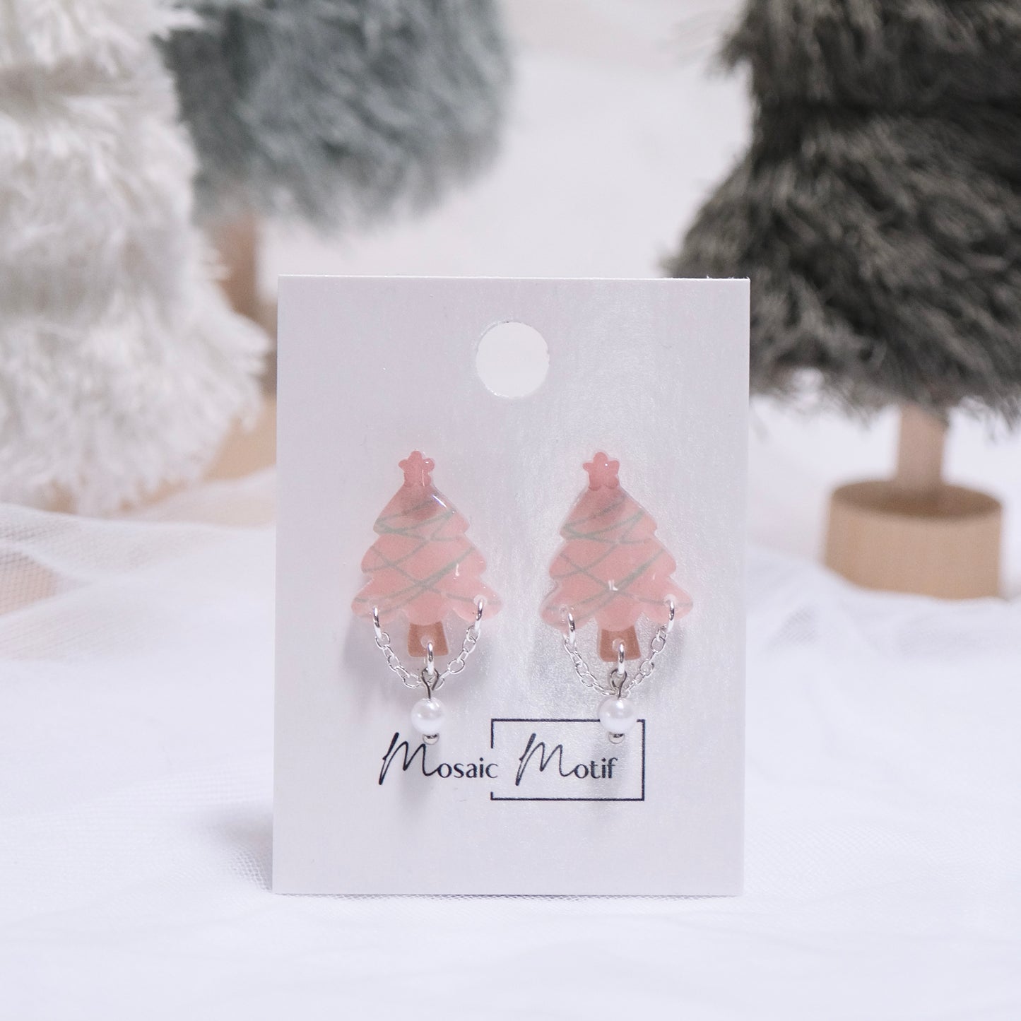 Xmas Tree earrings - chain