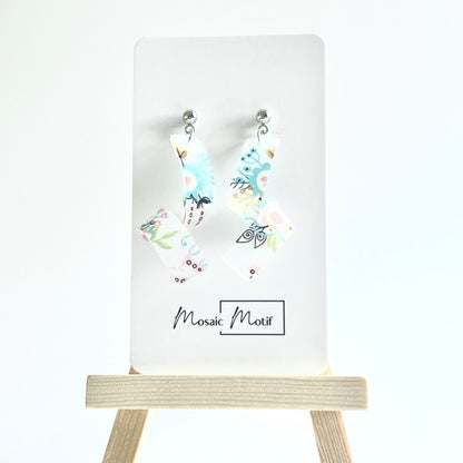 Spiral dangle earrings (Spring)