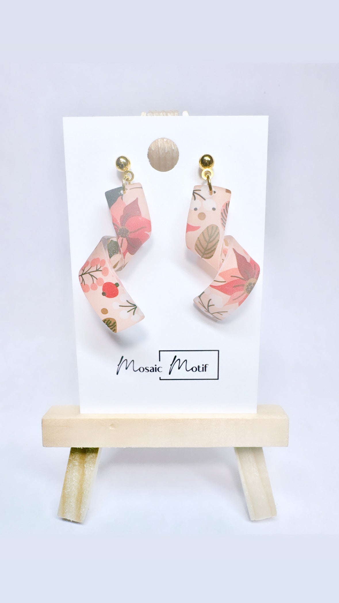 Spiral dangle earrings (Winter vibe)