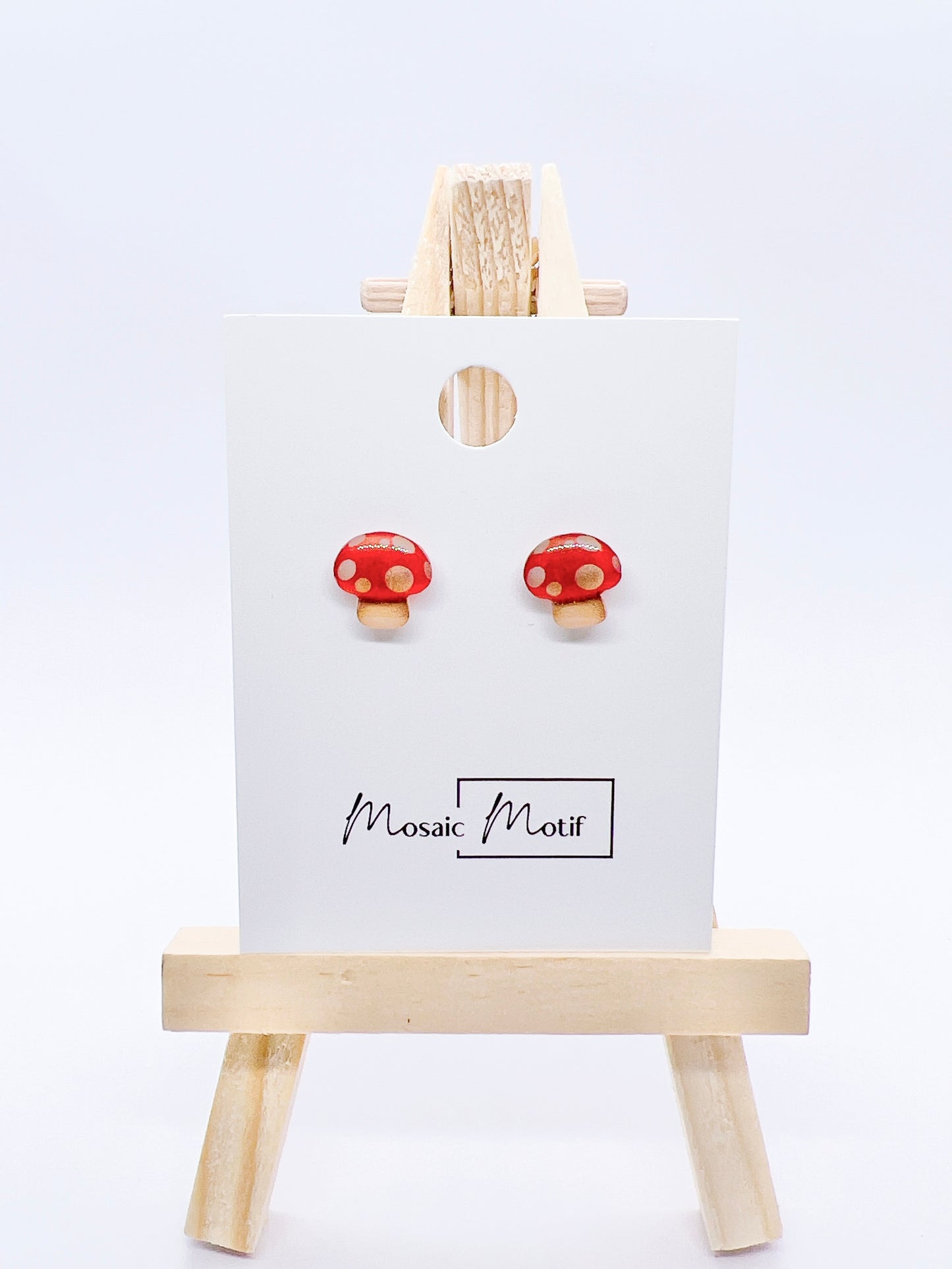 Breakfast earrings stud (toast, bacon, egg, mushroom, avocado)