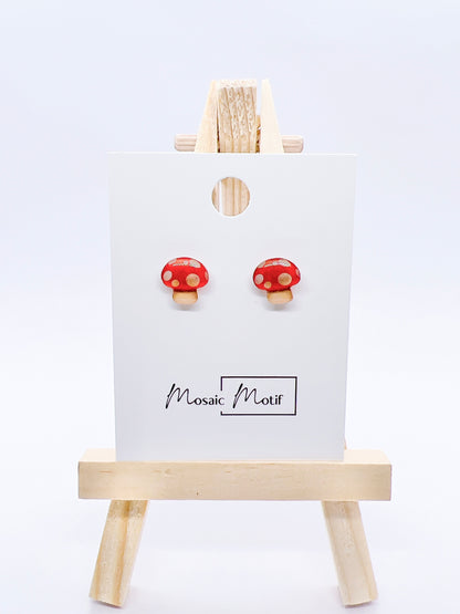 Breakfast stud earrings (toast & bacon, egg, mushroom, avocado)