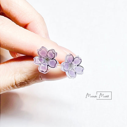 Floral earnings - stud (multiple colours)