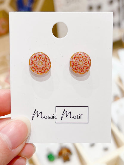 Kaleidoscope stud earrings (multiple styles)