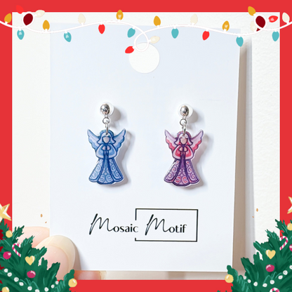 Xmas Christmas dangle earrings - Angel