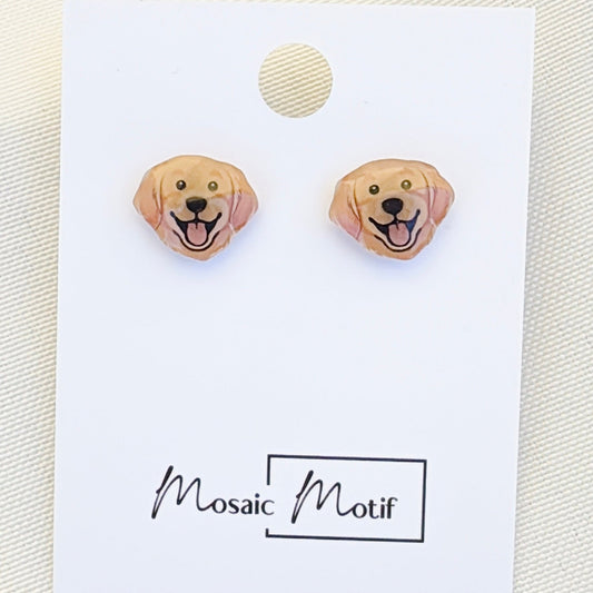 (🐾) Earrings stud - dog earrings (multiple colour)