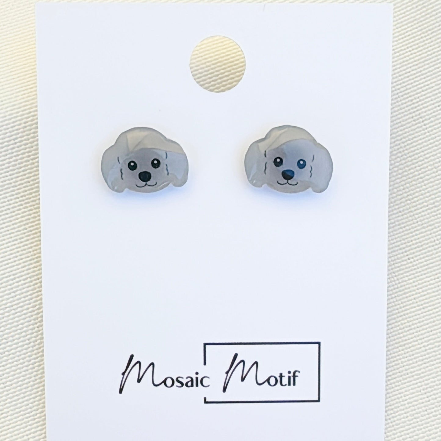 (🐾) Earrings stud - dog earrings (multiple colour)