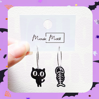 Halloween hoop earrings - Cat & Bone
