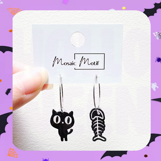 Halloween hoop earrings - Cat & Bone