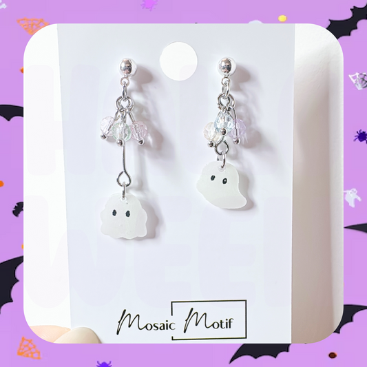 Halloween Glow in the dark earrings - Boo balloon