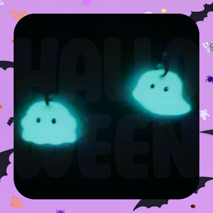 Halloween Glow in the dark earrings - Boo balloon