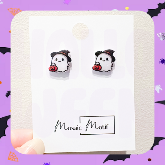 Halloween stud earrings - Boo Witch