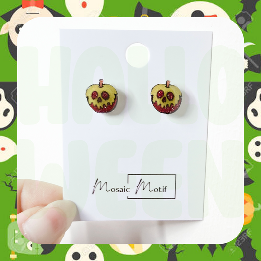 Halloween stud earrings - Poison Apple