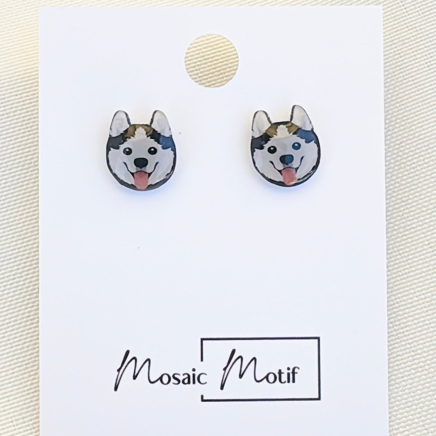 (🐾) Earrings stud - dog earrings (multiple colour)