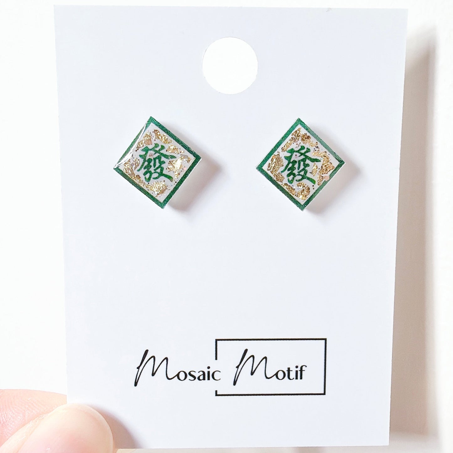 CNY - Get Rich gold flakes stud earrings