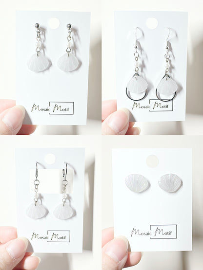 Pearl shell earrings (multiple styles)