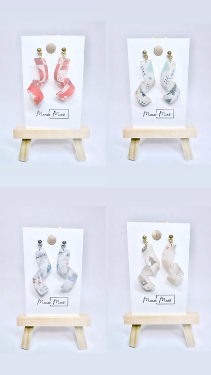 Spiral dangle earrings (Winter vibe)