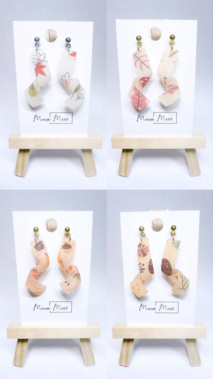 Spiral dangle earrings (Autumn vibe)