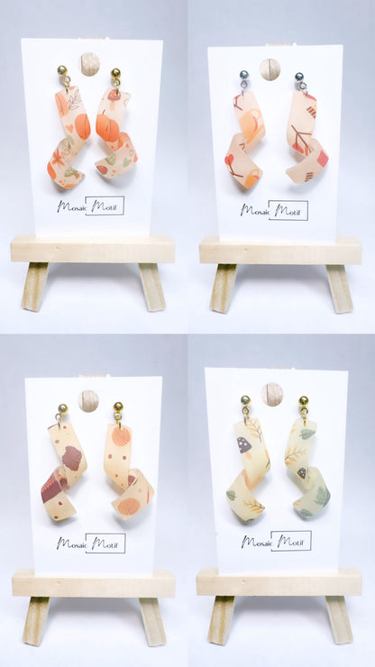 Spiral dangle earrings (Autumn vibe)