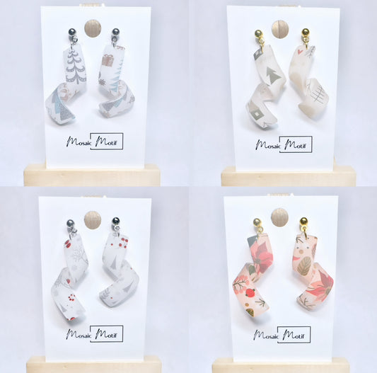 Spiral dangle earrings (Winter vibe)
