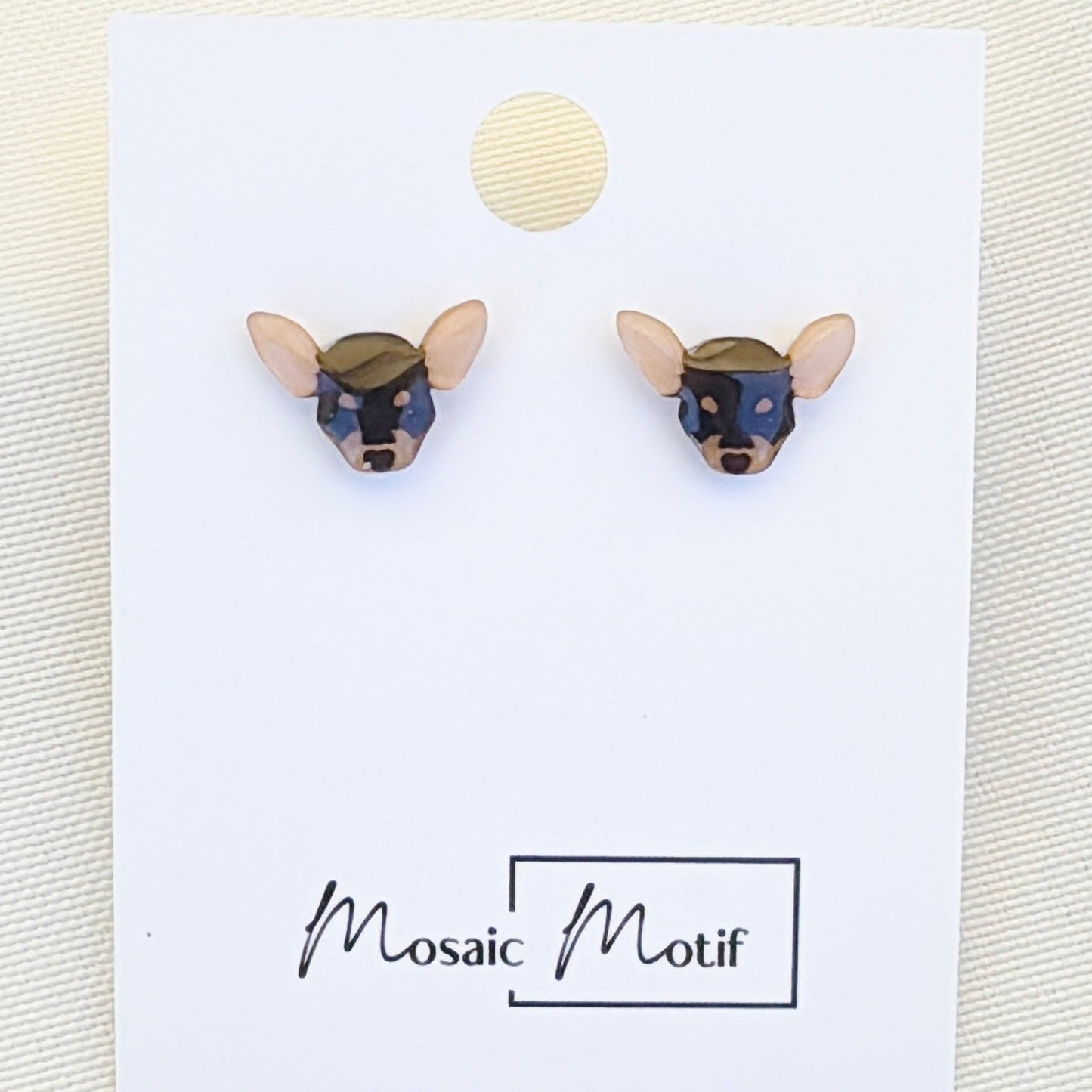 (🐾) Earrings stud - dog earrings (multiple colour)